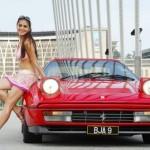 red-car-model-girl-pretty