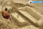 Sofa sand set  near sea
