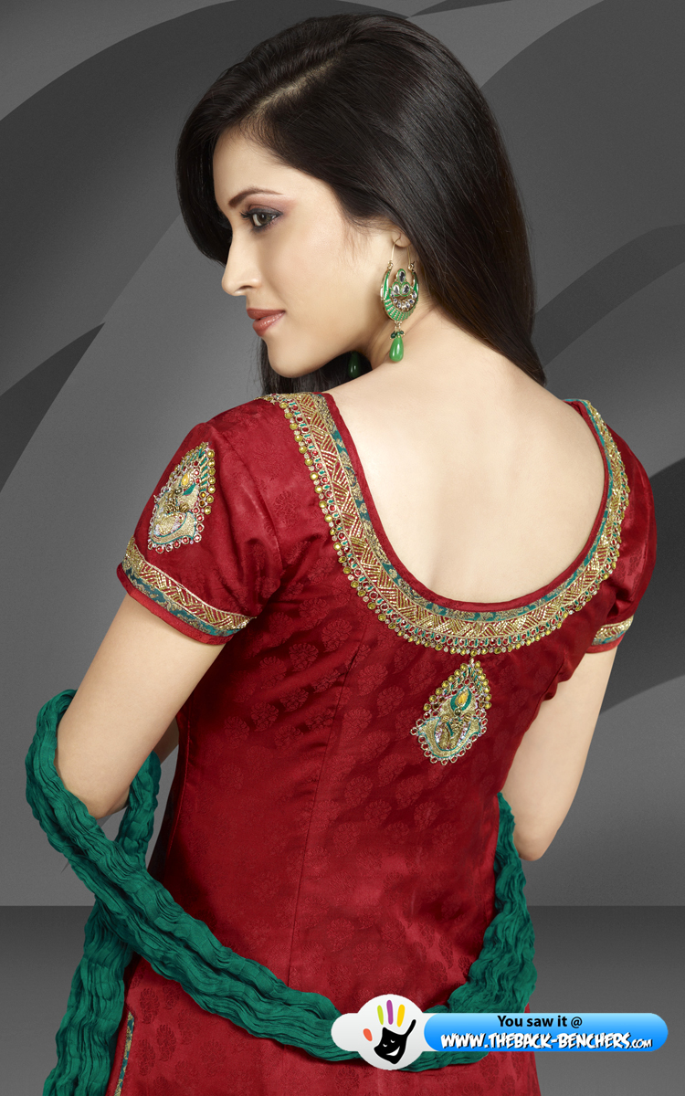 back neck punjabi suit design