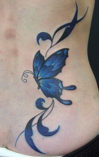 butterfly back tattoos for girls. Girls body Tattoos Photos