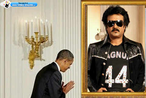 Obama with Rajnikanth